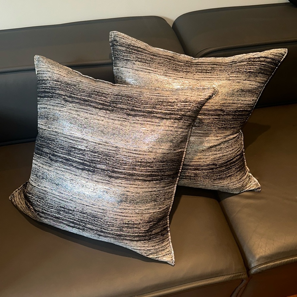 Elegant Silver Throw Pillows